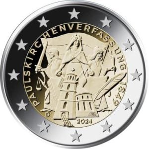 Duitsland 2 Euro 2024-willekeurige letter - Paulskirchenverfassung