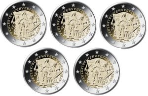 Duitsland 2 Euro-set 2024 (A-D-F-G-J) Paulskirchenverfassung