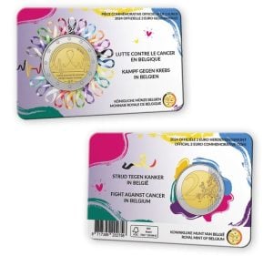 België 2 Euro 2024 Strijd tegen kanker in coincard (FR)