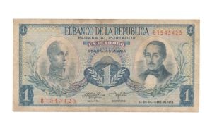 Colombia 1 Peso Oro 1959 (Fraai)