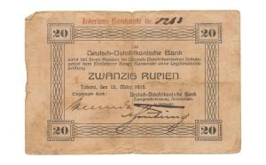 Duits Oost-Afrika 20 Rupien 1915 (Fraai+)