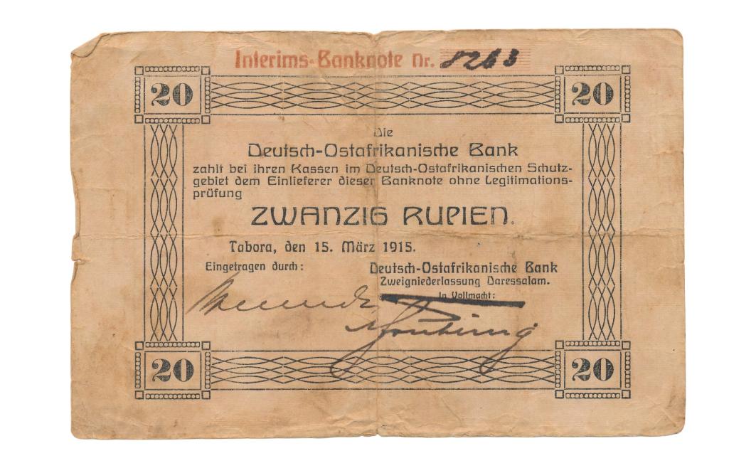 Duits Oost-Afrika 20 Rupien 1915 (Fraai+)