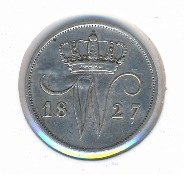 Nederland 10 Cent 1827U (montagesporen)