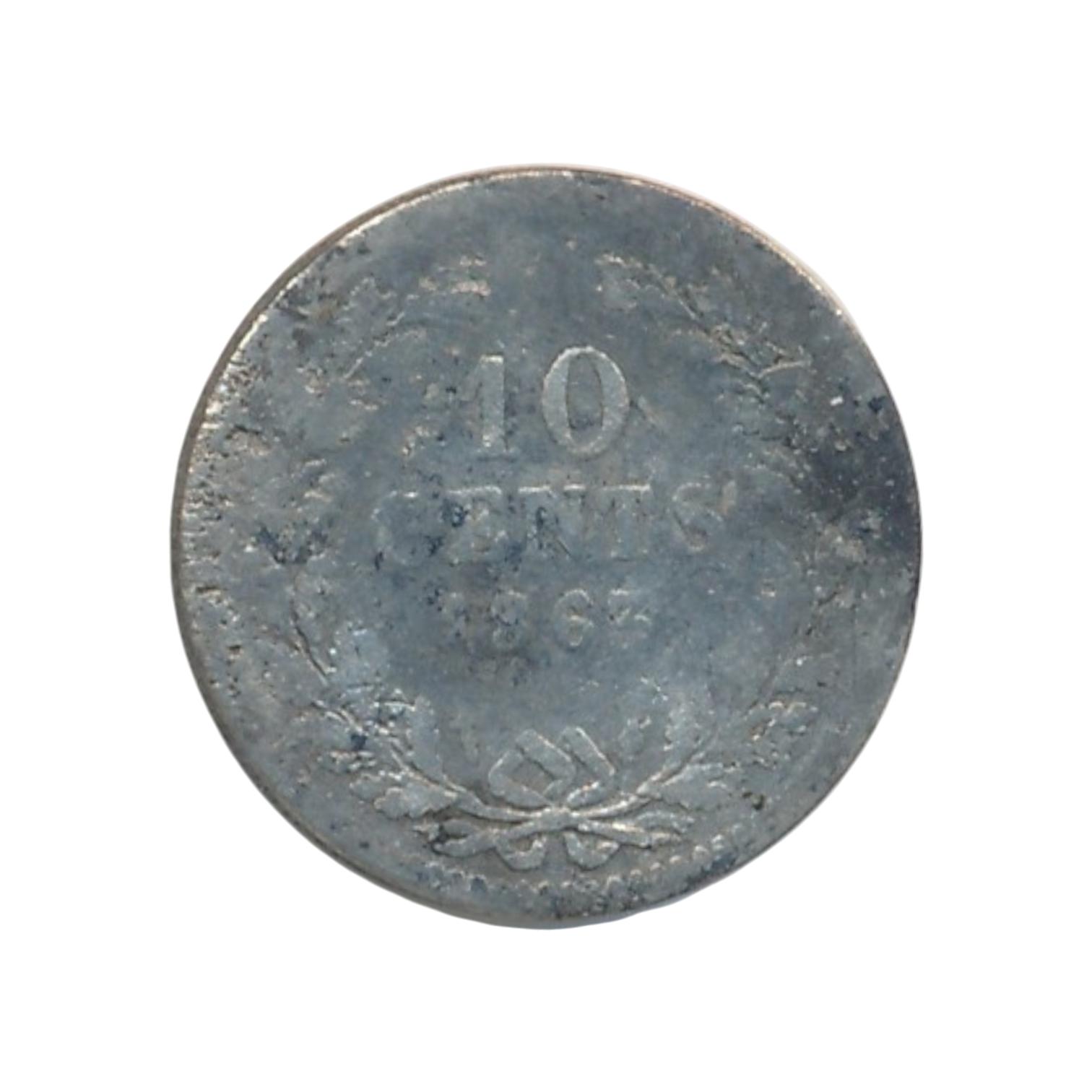 Nederland 10 Cent 1863 Willem III