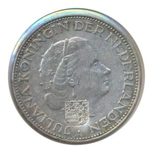 Nederland 2,5 Gulden 1960 Juliana met klop Willem van Oranje