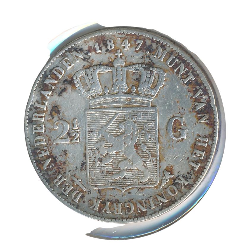 Nederland 2.5 Gulden 1847 Willem II (Fraai)