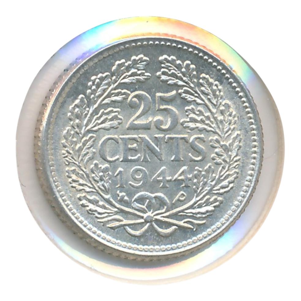 Nederland 25 Cent 1944 EP Wilhelmina