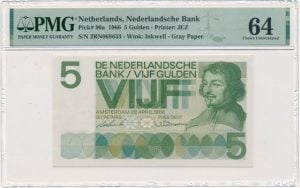 Nederland 5 gulden 1966 Vondel 1 PMG 64