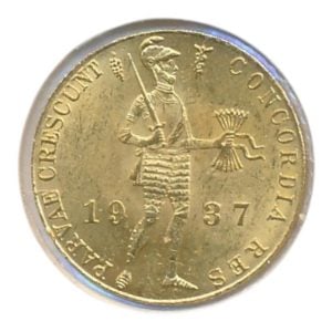 Nederland Gouden Dukaat 1937 Wilhelmina