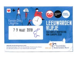 Nederland 5 Euro 2018 Leeuwarden Eerste Dag Uitgifte in coincard