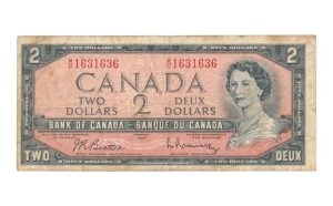 Canada 2 Dollars 1954