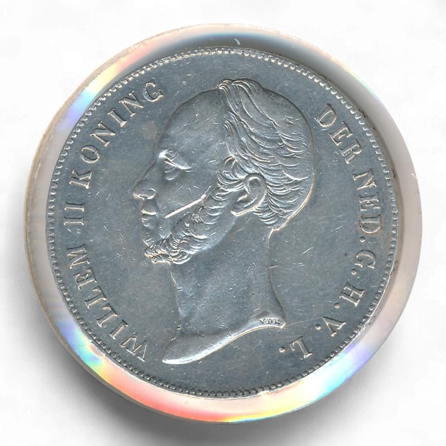 Nederland 2,5 Gulden 1847 Willem II (Prachtig)