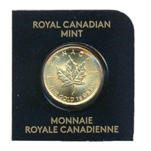 Gouden 1 gram Maple leaf goud