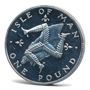 Platina Isle of man one pound 1978