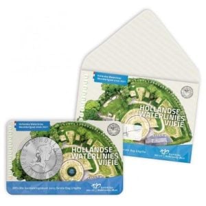 Nederland 5 Euro 2025 Hollandse Waterlinies Eerste Dag Uitgifte in coincard