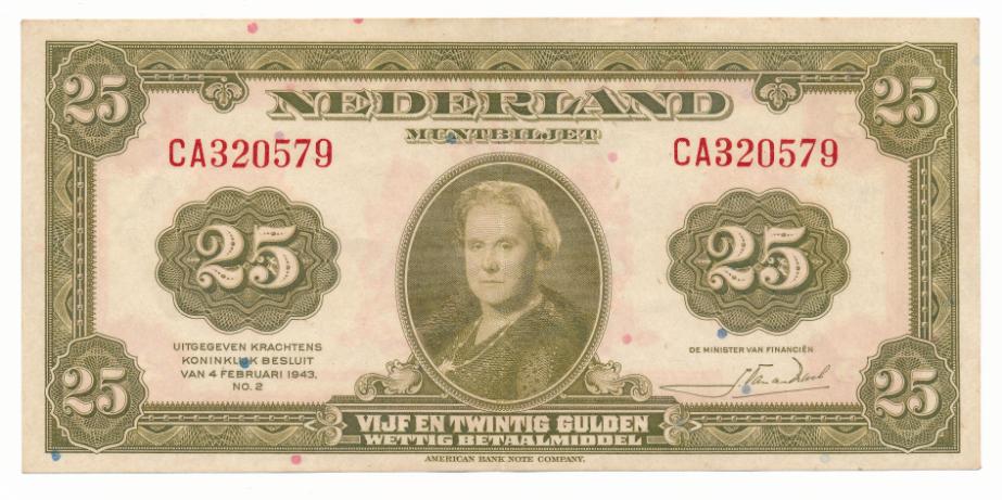 Nederland-25gulden-1943