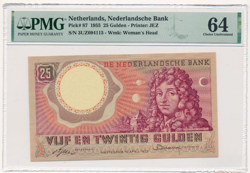 Nederland-25gulden-1955-PMG