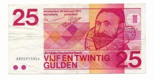 Nederland-25gulden-1971-Misdruk