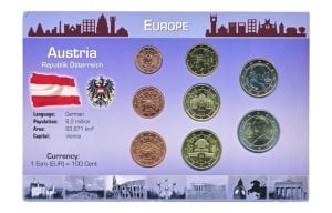 Oostenrijk Muntset Euro/Cent incl. Certificaat