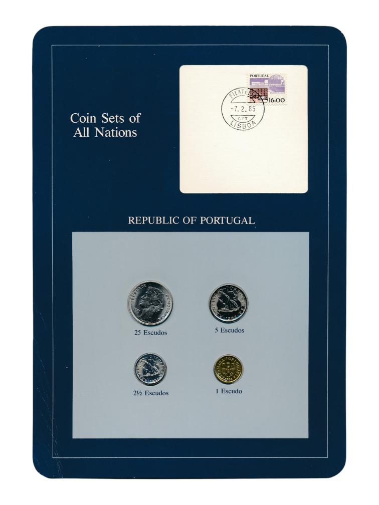 Portugal Escudos Coin Sets of All Nations (donkerblauw)