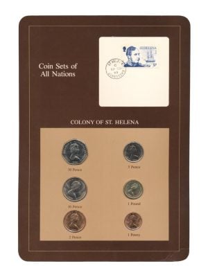 Sint Helena Pence/Penny Coin Sets of All Nations (bruin)