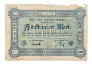 Aken 500 Mark 1922 Gutschein