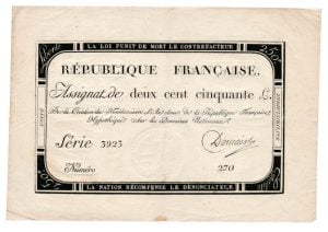 Frankrijk 250 Livres 1792 (Zeer fraai+)