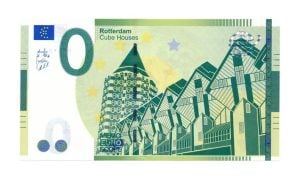 Nederland 0 Eurobiljet Rotterdam kubushuizen 2023