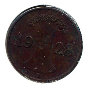 Duitse Rijk 1 Pfennig 1928 A