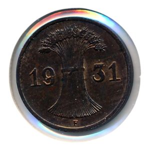 Duitse Rijk 1 Pfennig 1931 F