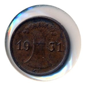Duitse Rijk 1 Pfennig 1931 G
