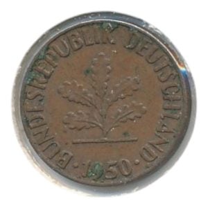 BRD 1 Pfennig 1950 F