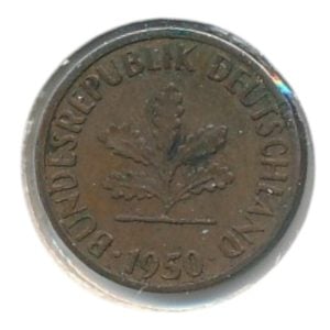 BRD 1 Pfennig 1950 J