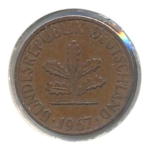 BRD 1 Pfennig 1967 J