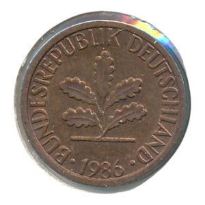 BRD 1 Pfennig 1986 F