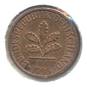BRD 1 Pfennig 1986 J