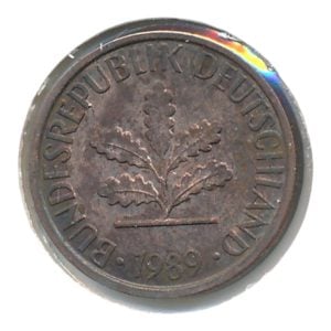 BRD 1 Pfennig 1989 D