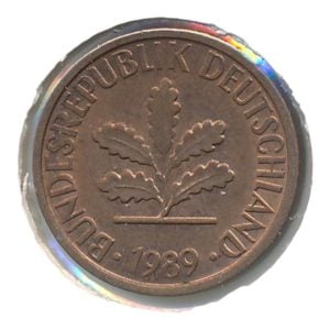 BRD 1 Pfennig 1989 F