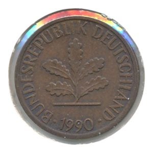 BRD 1 Pfennig 1990 D