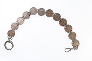 Armband met 5 cent 1907 Wilhelmina (12 stuks)