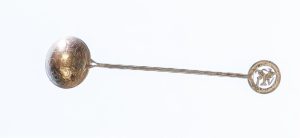 Lepeltje van 2 1/2 cent & uitgesneden 1/2 Cent Wilhelmina