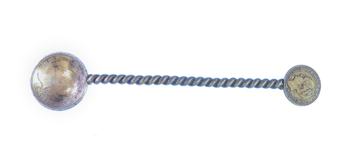 Lepeltje van 1 Gulden & 25 Cent Wilhelmina (13 cm)