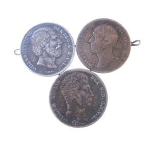 Broche 50 cent Willem I-II-III