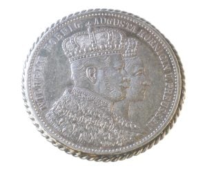 Broche kroningsthaler 1861 Wilhelm & Augusta Pruisen