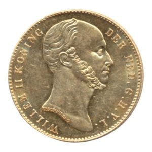 Nederland 5 Gulden 1843 Willem 2 goud