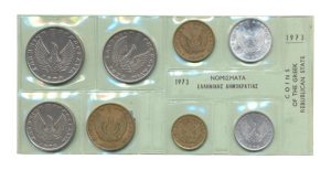 Griekenland Lepta & Drachmen muntset 1973 in sealverpakking