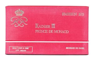 Monaco Francs/Centimes muntenset 1975 FDC in luxe doosje