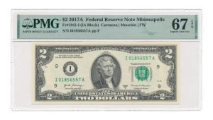 Verenigde Staten 2 Dollar 2017A Federal Reserve PMG67