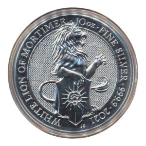 Verenigd Koninkrijk 10 ounce zilver 2021 White lion