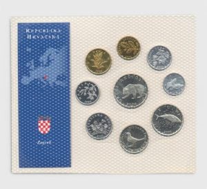Kroatië muntset Kuna diverse jaren in plastic verpakking